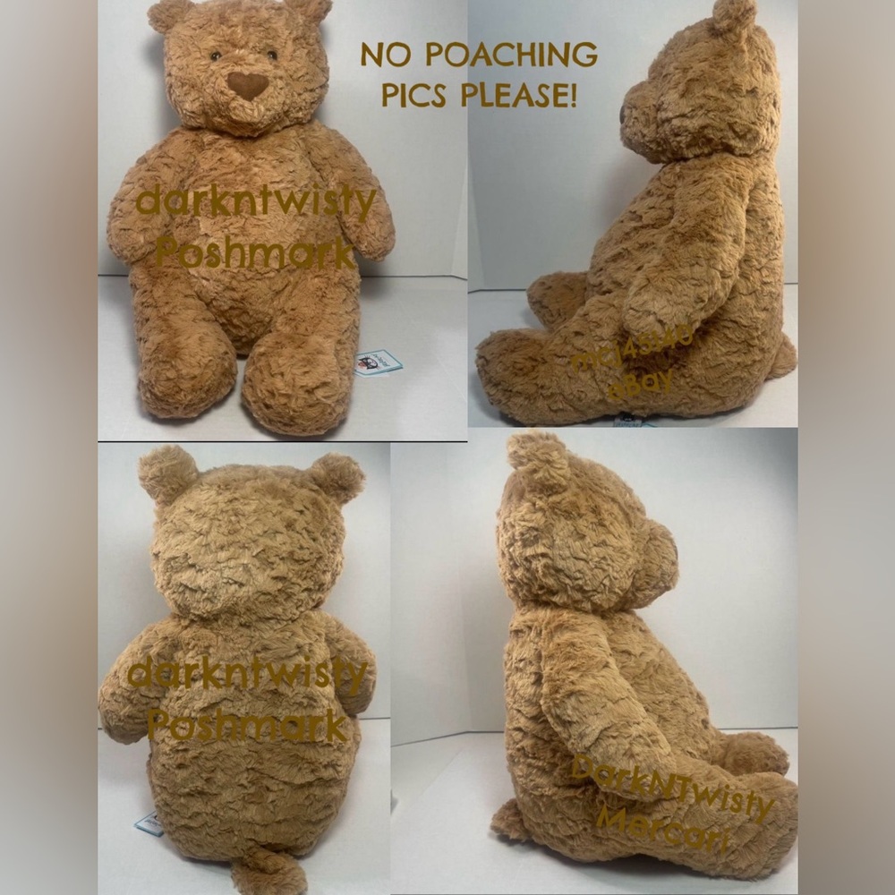 HUGE BNWT JELLYCAT BARTHOLOMEW BEAR Teddy Bear Great Gift - Picture 4 of 13